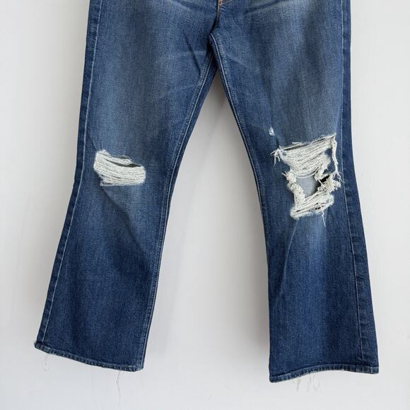 Mother Jeans Womens 29 The Tripper Dark Wash Distressed Your Treat Or Mine - Picture 3 of 13